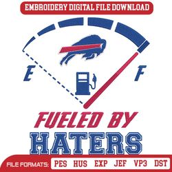 Digital Fueled By Haters Buffalo Bills Embroidery Design File