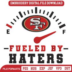 San Francisco 49ers Fueled By Haters Embroidery Design Download