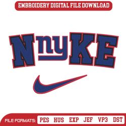 Nike Logo Swoosh New York Giants Embroidery Design Download
