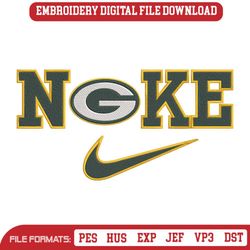 Nike Green Bay Packers Swoosh Embroidery Design Download