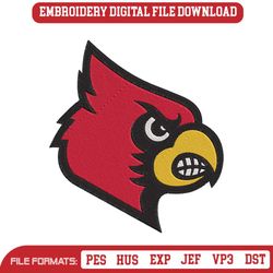Louisville Cardinals Logo NCAA Embroidery Design File