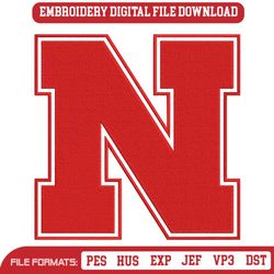 Nebraska Cornhuskers NCAA Embroidery Design File