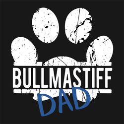 Bullmastiff Dad Svg, Fathers Day Svg, Footage Svg, Footprint Svg, Happy Fathers Day, Gift Father Svg, Daddy Svg, Thank D