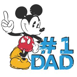 Mickey Mouse Fathers Day Svg, Fathers Day Svg, Mickey Svg, Cute Mouse Svg, Dad No 1 Svg, Best Father Svg, Happy Fathers