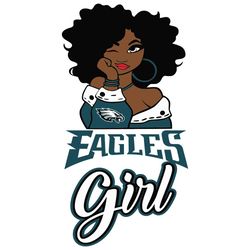 Eagles Girl Svg, Black Girl Svg, Sport Svg, Philadelphia Eagles Svg, NFL Team Svg, NFL Girl Svg, Black Girl Power Svg, E