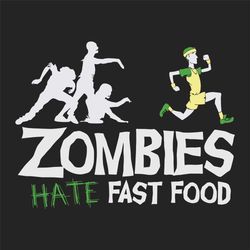Zombies hate fast food gift for zombies lover, Trending Svg, Funny Halloween Unisex Tee, Halloween Party Shirt, Funny Zo