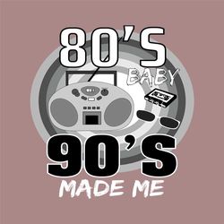 80s Baby 90s Made Me Svg, Birthday Svg, 80s Baby Svg, 90s Made Me Svg, 80s Svg, 90s Svg, Retro Sunglasses Svg, Cassette