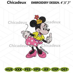 Minnie Mouse Cute Embroidery Instant Download