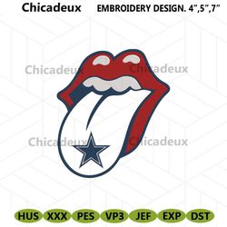 Rolling Stone Logo Dallas Cowboys Embroidery Design Download File