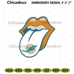 Rolling Stone Logo Miami Dolphins Embroidery Design Download File