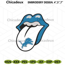 Rolling Stone Logo Detroit Lions Embroidery Design Download File