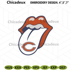 Rolling Stone Logo Chicago Bears Embroidery Design Download File