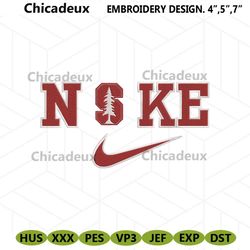 Nike Stanford Cardinal Swoosh Embroidery Design Download File