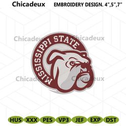 Mississippi State Bulldogs Logo Embroidery, Mississippi State Bulldogs Machine Embroidery