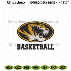 Missouri Tigers Basketball File, Missouri Tigers Logo Embroidery Design Download