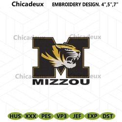 Missouri Tigers Football Logo Embroidery, Missouri Tigers Design File