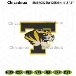 Missouri Tigers Logo Embroidery Design, Missouri Tigers NCAA Embroidery