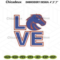 Love Boise State NCAA Team Logo Embroidery Design, Boise States Embroidery Instant File