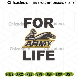 Army Black Knights For Life Embroidery Download File, Army Black Knights Machine Embroidery