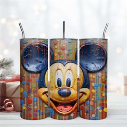 3D Mickey Dripping Color Tumbler Skinny 20oz Digital Download File