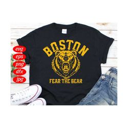 Boston Fear The Bear Svg, Trending Svg, Boston Svg, Fear The Bear Svg, Bear Svg, Bear Face Svg, Beware of Boston Svg, Ho