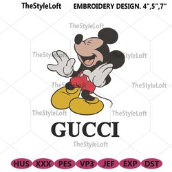 Mickey Make Fun Gucci Basic Logo Embroidery Design Download File
