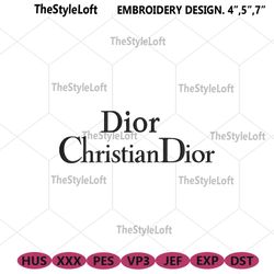 Christian Dior Logo Machine Embroidery Design Download File