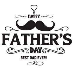 Happy Fathers Day Best Dad Ever Svg, Fathers Day Svg, Beard Svg, Heart Svg, Best Dad Svg, Father Svg, Happy Fathers Day