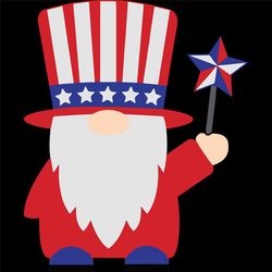 Gnome 4th Of July, Gnome Svg, 4th Of July, Uncle Sam, Uncle Sam Hat, Star Usa Flag, Happy 4th Of July, Firework Svg, Ind