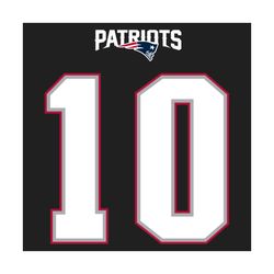 Number 10 Patriot Football Svg, Sport Svg, Number 10 Svg, Number 10 Players, New England Patriots, Patriots Football Svg