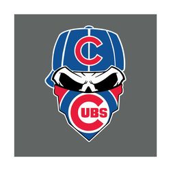 Chicago Cubs Svg, Sport Svg, Chicago Cubs Team, MLB Svg, MLB Team Svg, Cubs Skull Svg, Sport Skull Svg, Baseball Svg, Ba