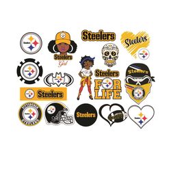 Pittsburgh Steelers Bundle Svg, Sport Svg, Pittsburgh Steelers Svg, Steelers Logo Svg, Football Logo Svg, Steelers Girl