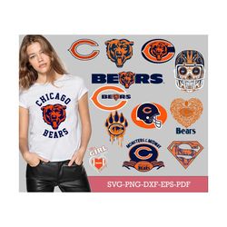 Bundle Chicago Bears Svg, Bundle Sport Svg, Chicago Bears Svg, Chicago Bears Logo, Chicago Bears Baseball, Chicago Bears