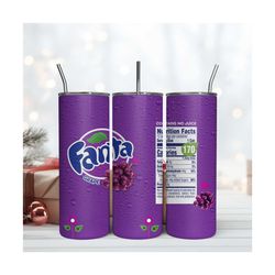Fanta Grape 20Oz Tumbler Wrap, Digital Download PNG, Sublimination Design
