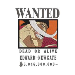 Bounty Whitebeard Wanted Embroidery Design Download File