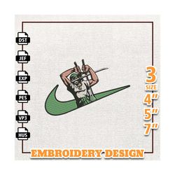 Zoro One Piece Nike Embroidery Design, Anime Embroidery Design