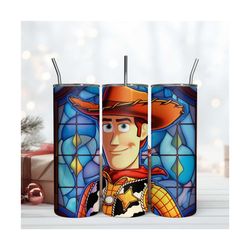 Toy Story Woody 20Oz Stained Glass Tumbler Sublimation Design PNG Download