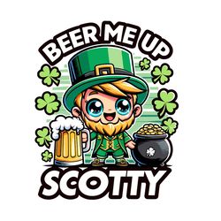 Beer Me Up Scotty Png Gnomies Sublimation File PNG