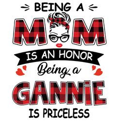Being A Mom Is An Honor Being A Gannie Is Priceless, Mothers Day Svg, Being A Gannie Svg, Being Gannie Svg, Being A Mom