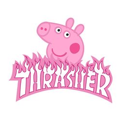 Thrasher Svg, Thrasher Peppa Svg, Cute Shirt, Kids Shirt, Gift For Friends, Cricut File, Silhouette Cameo, Svg, Png, Dxf