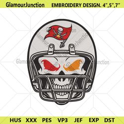 Skull Helmet Tampa Bay Buccaneers NFL Embroidery Design