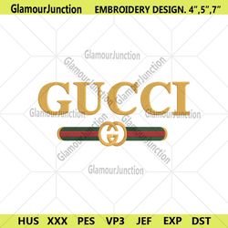Gucci Yellow Brand Logo Embroidery Design Download