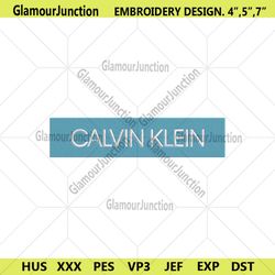 Calvin Klein Blue Box Logo Embroidery Instant Download