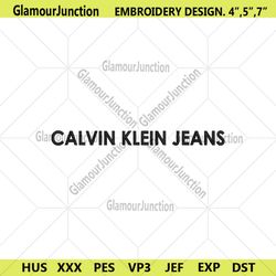 Calvin Klein Jeans Logo Text Bold Embroidery Digital File