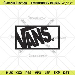 Vans Outline Box Logo Embroidery Design Download