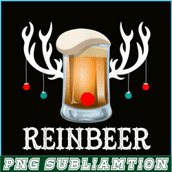 Reinbeer PNG Funny Christmas Gift For Beer Lovers PNG Christmas And Beer PNG