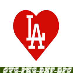 The Los Angeles Red Heart SVG, Major League Baseball SVG, MLB Lovers SVG MLB011223127