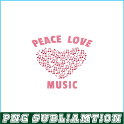 Peace Love Music PNG, Sweet Valentine PNG, Valentine Holidays PNG