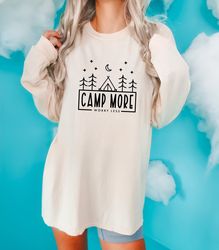 Camp More Comfort colors Shirt, Mountains Shirt, Adventure Shirt, Camping Shirt, Outdoor S