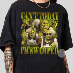 Can't Today I'm Swamped Shrek 90s Comfort Colors Shirt, Disney Fiona Princess Shirt, Shrek